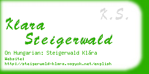 klara steigerwald business card